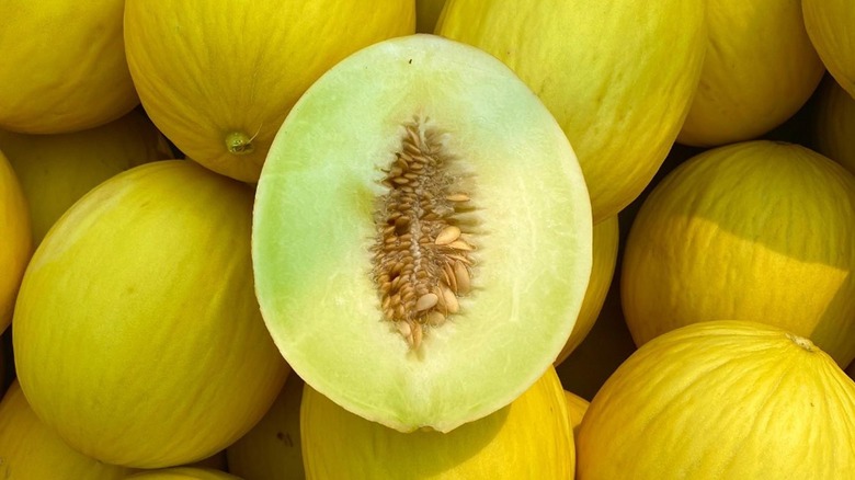 pile of canary melons