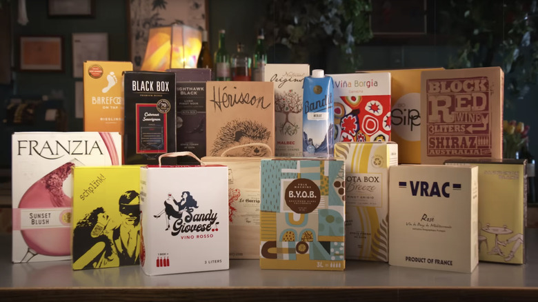 Various boxed wines