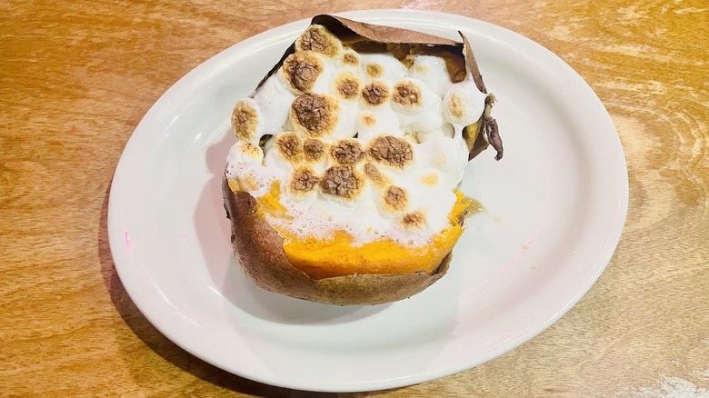Texas Roadhouse's Sweet Potato side dish with toasted marshmallows