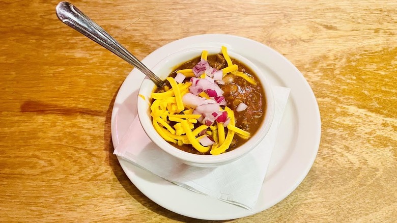 Cup of Texas Roadhouse's Texas Red Chili
