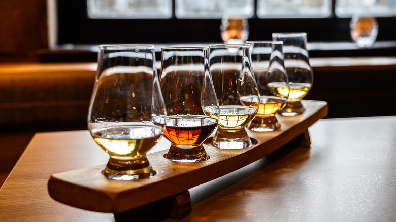 Flight of Scottish whiskies