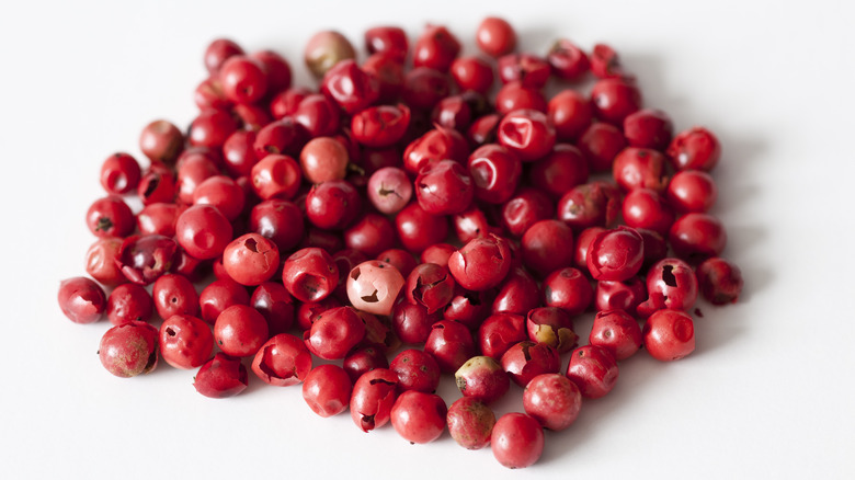 pile of pink peppercorns
