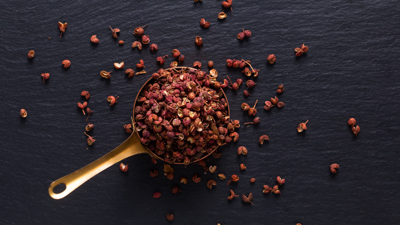 many Sichuan peppercorns