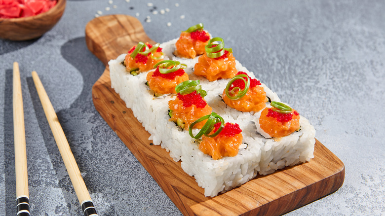 tobiko on sushi