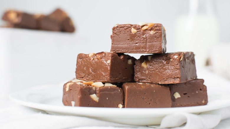 Chocolate fudge with nuts