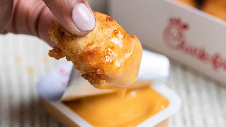 nugget in Chick-fil-A sauce