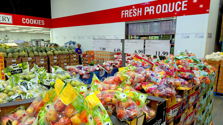 Produce section at Costco.