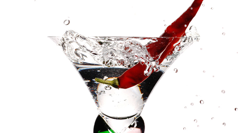 chili pepper infused martini