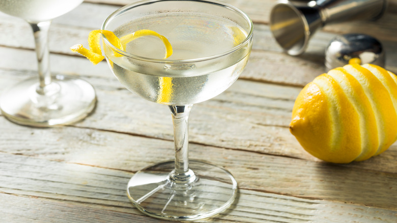 Martini with a lemon twist