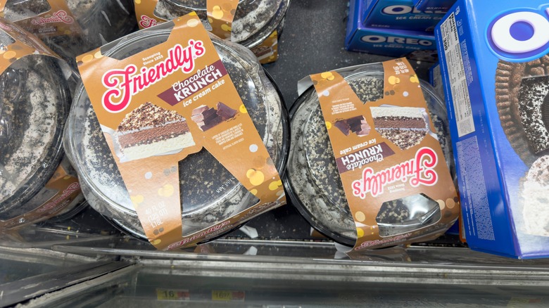Friendly's ice cream cakes in store freezer