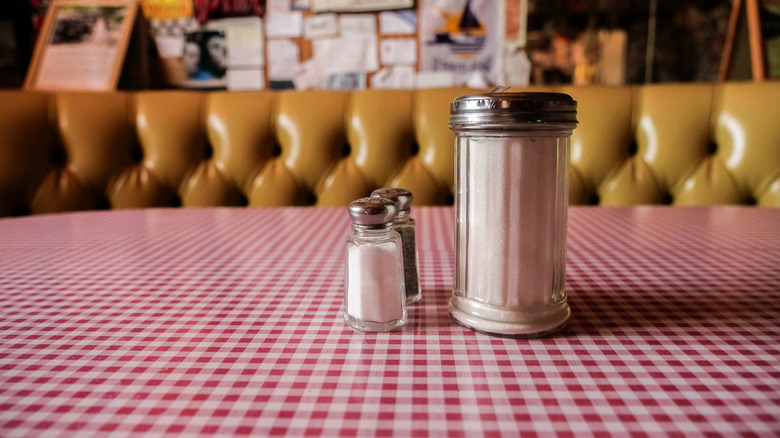 empty diner-style table