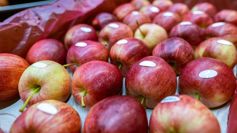 Apples with stickers
