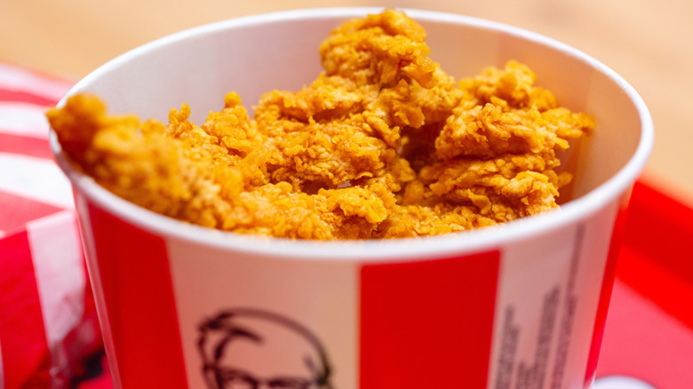 A KFC chicken bucket.