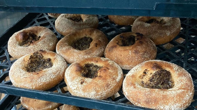 freshly baked bialys