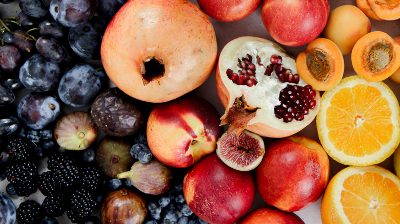 various fruits
