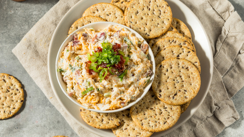 Million dollar dip with crackers