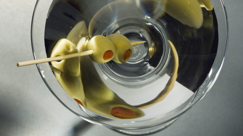 Martini glass seen from above