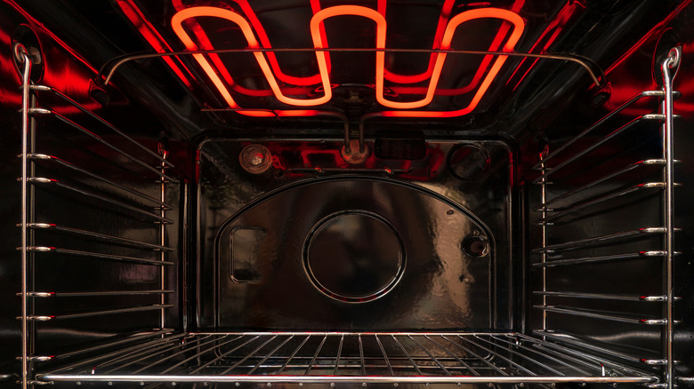 a look inside a clean, empty oven