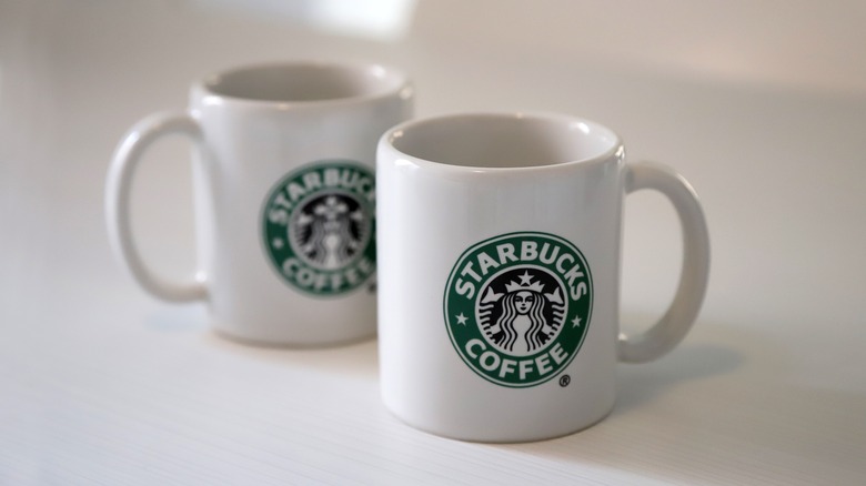 Two Starbucks ceramic mugs