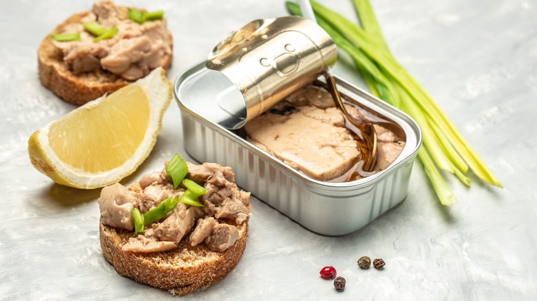cod liver on rye bread