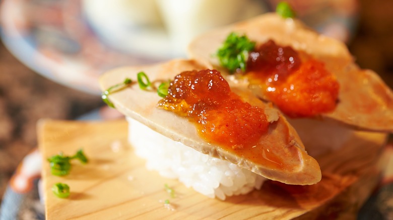 monkfish liver ankimo sushi