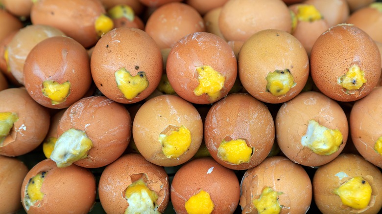 Rows of balut