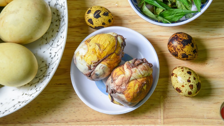 A plate with balut