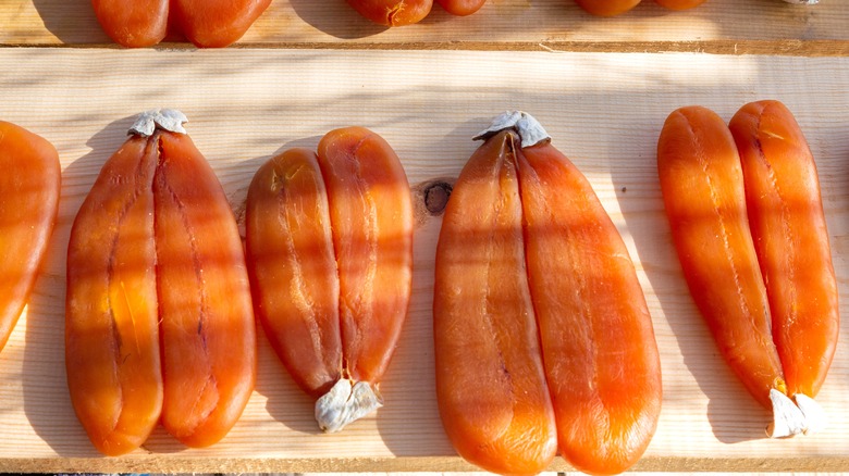 Dried orange bottarga