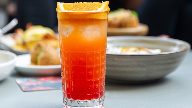 the Garibaldi cocktail with fluffy orange juice
