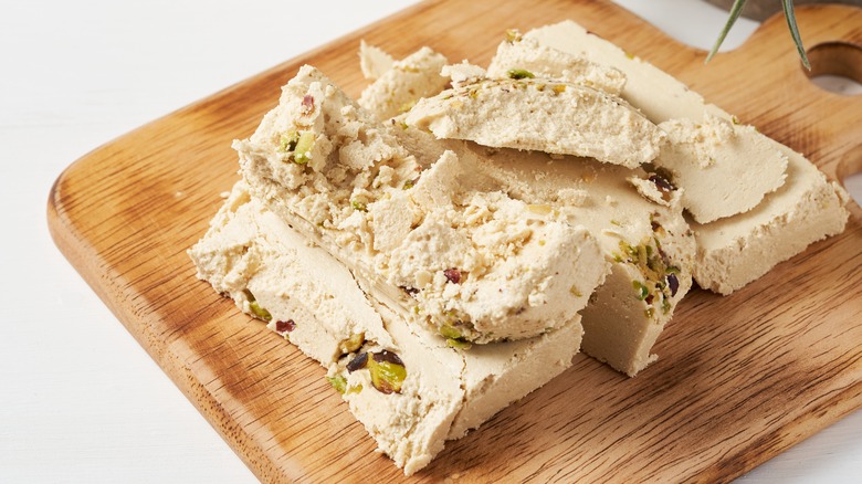 Tahini and pistachio halva