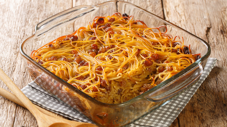 Kugel Yerushalmi with raisins