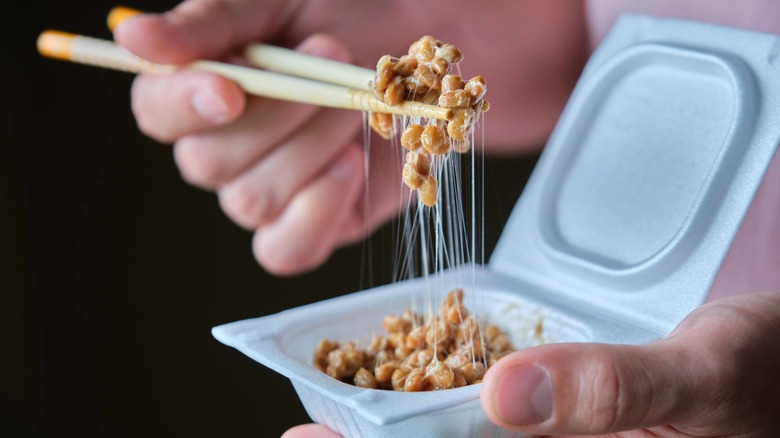 Natto in white box