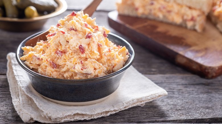 bowl of homemade pimento cheese