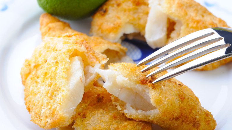 Fried vegan fish