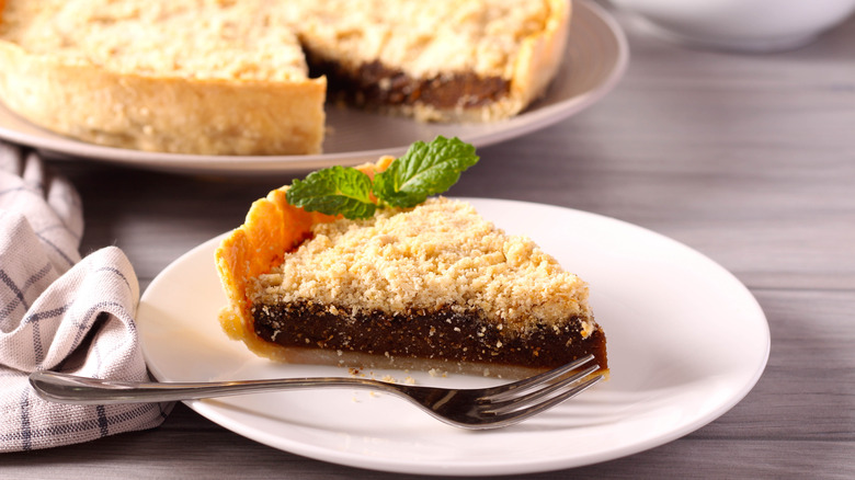 slice of dry bottom shoofly pie