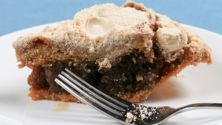 slice of wet bottom shoofly pie