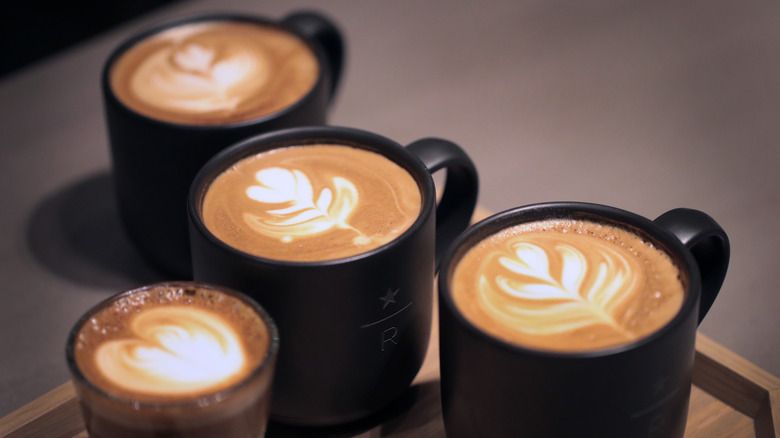 Starbucks Reserve lattes