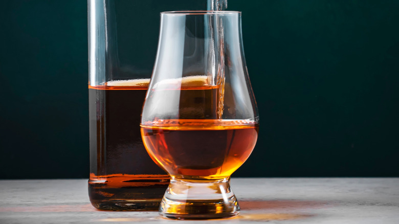 Scotch in a Glencairn glass.