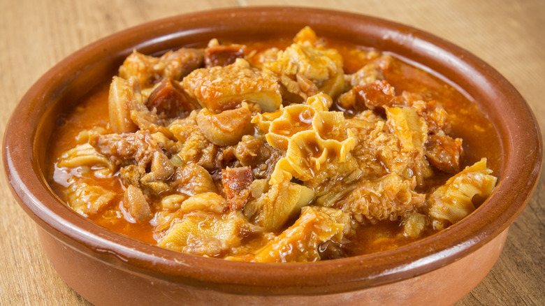 bowl of veal tripe stew