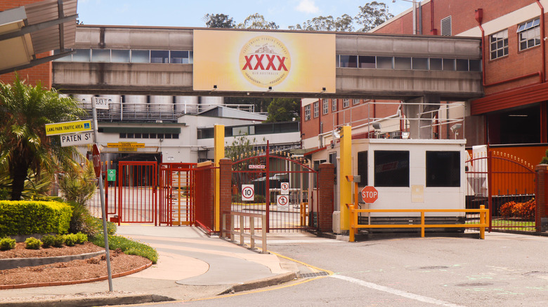 Entrance to the XXXX brewery in Brisbane, Australia
