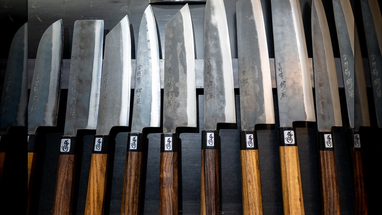 Assorted Japanese-style knives
