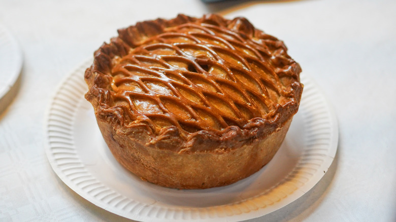 Pie with golden brown pastry at the British Pie Awards 2024