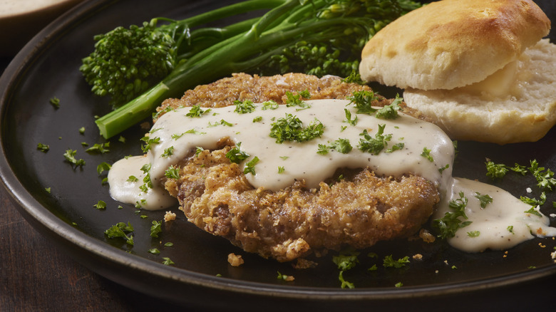 chicken fried steak with sides