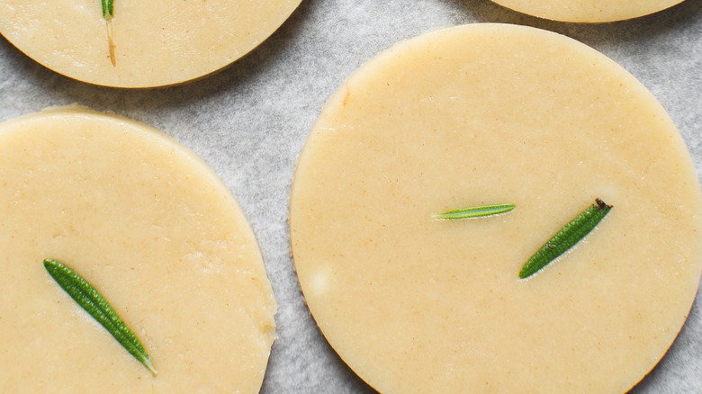 Raw shortbread cookie dough