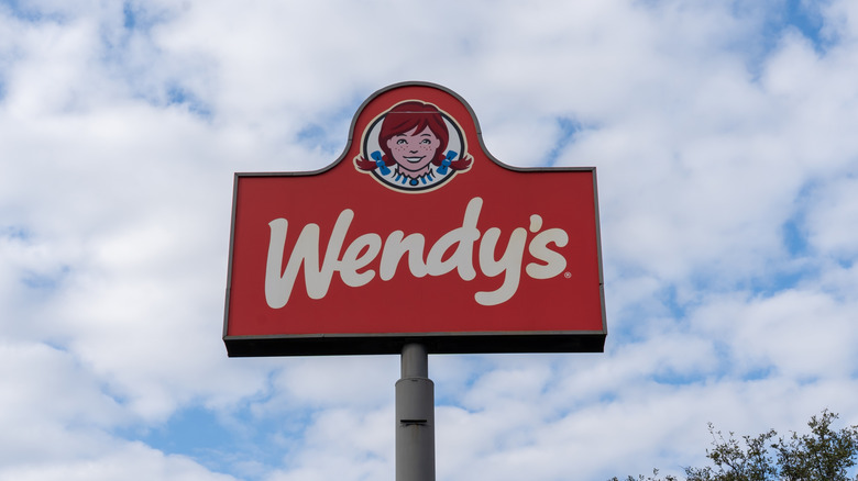 Outside of Wendy's restaurant