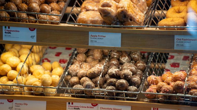 Tim Hortons donuts and Timbits for sale.