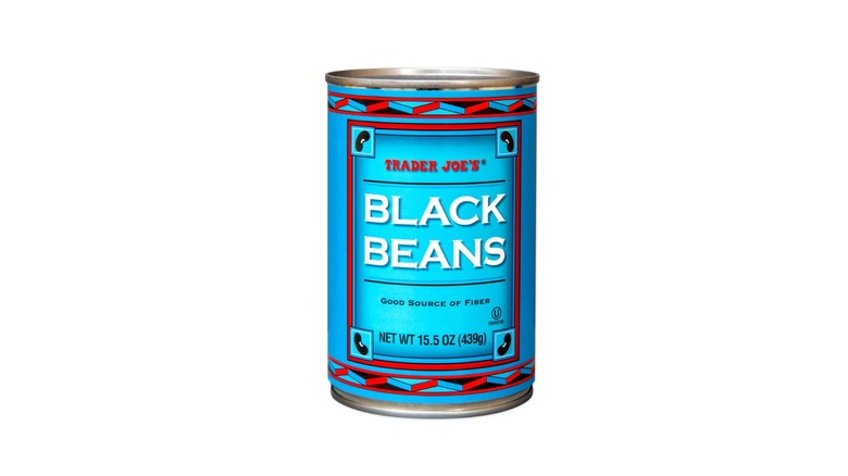 A single can of black beans from Trader Joe's