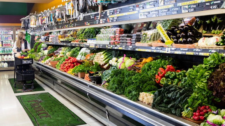 produce section of supermarket