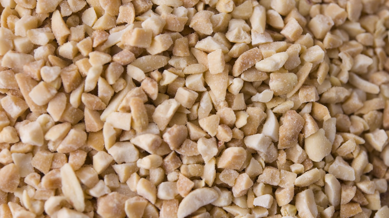 many chopped peanuts