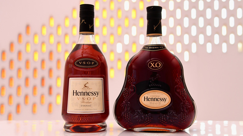 bottles of Hennessy VSOP and XO